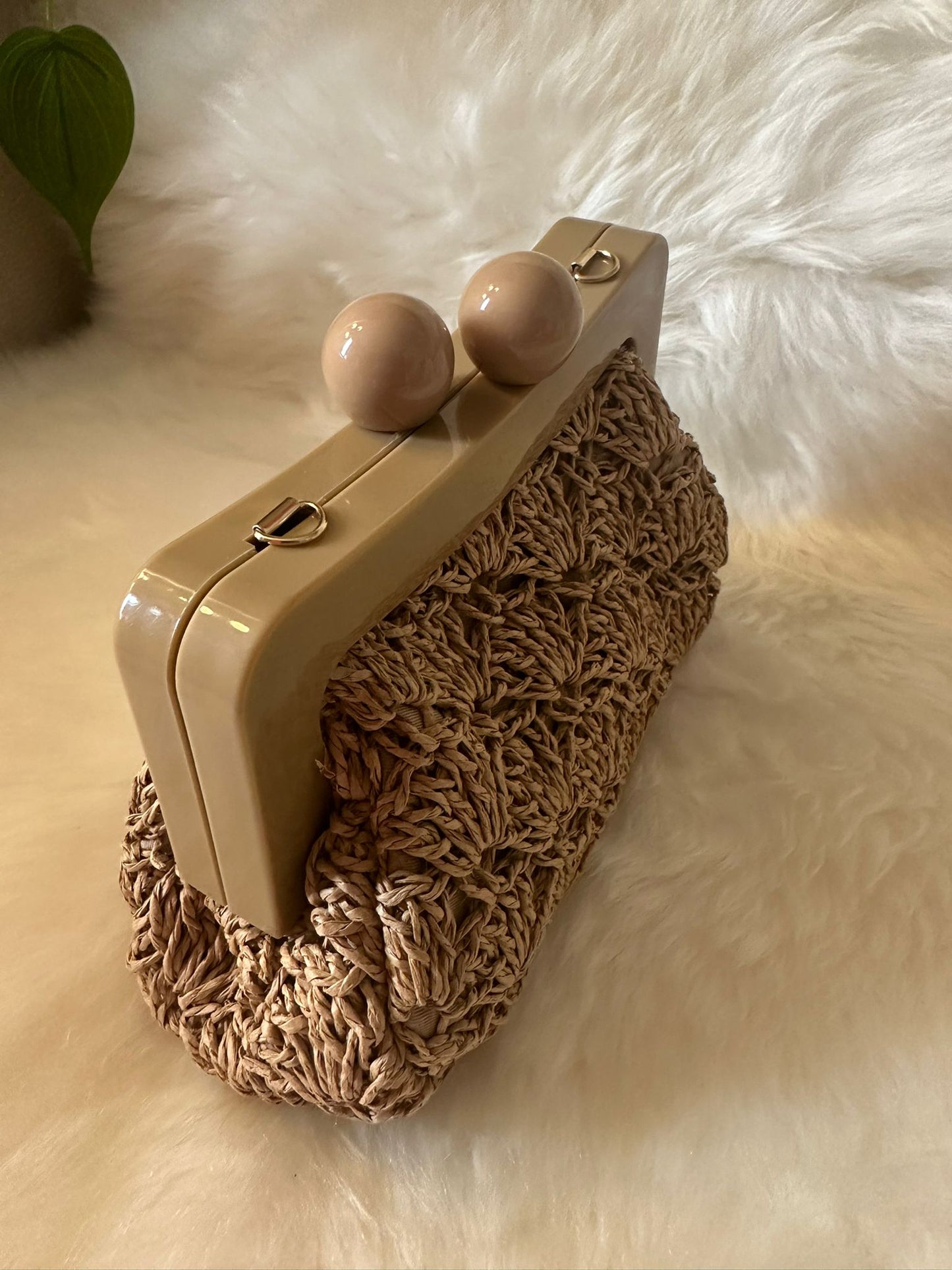 Small Raffia Clutch