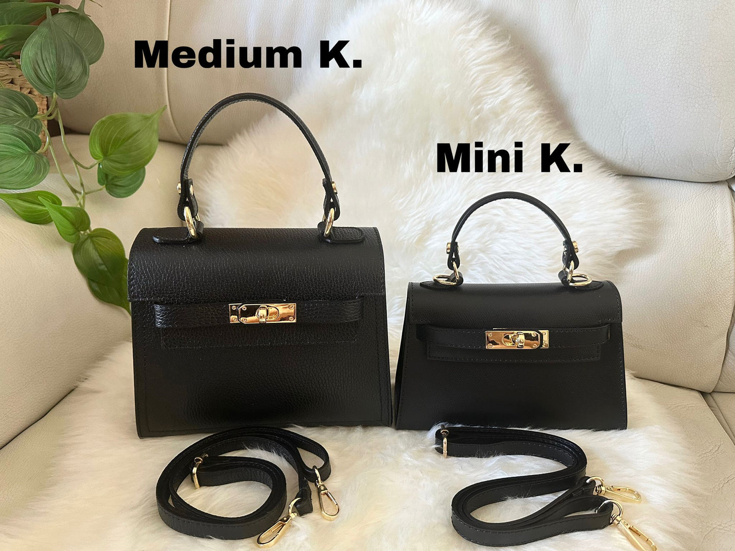 MEDIUM K- Genuine leather handbag