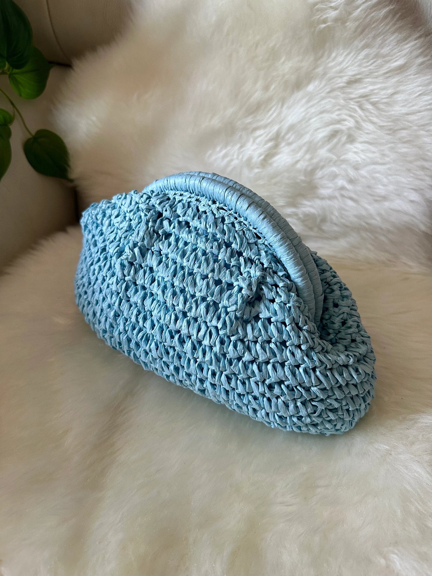 Raffia Clutch