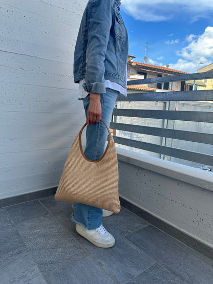 MIREA- rafia hobo bag