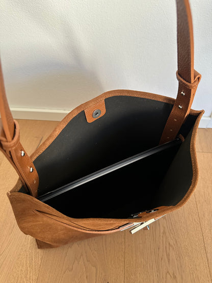 KIRA suede- borsa a spalla/ tracolla