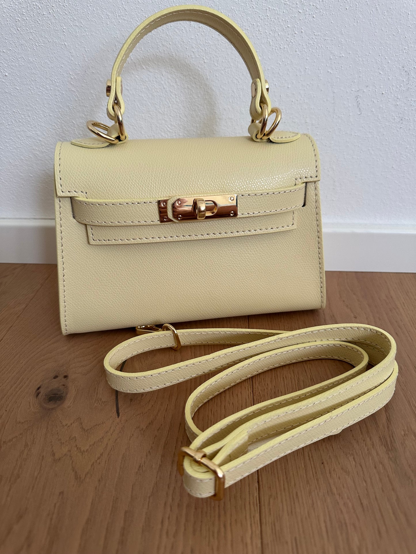 MINI K- Borsa a mano in vera pelle