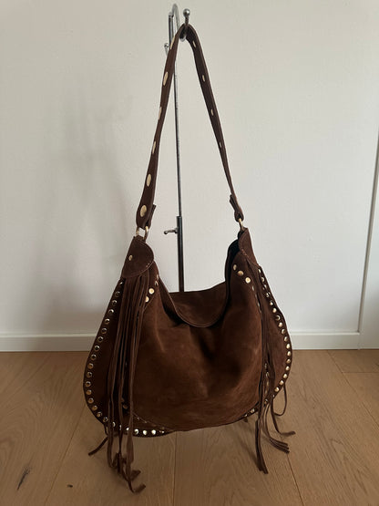 DAXY- maxi/ borsa a spalla camoscio