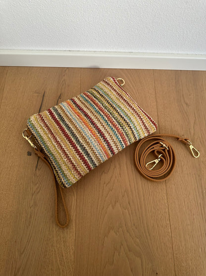 POCHETTE RAINBOW - rafia