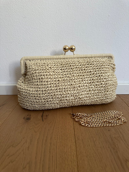 MIYA - Pochette in Rafia