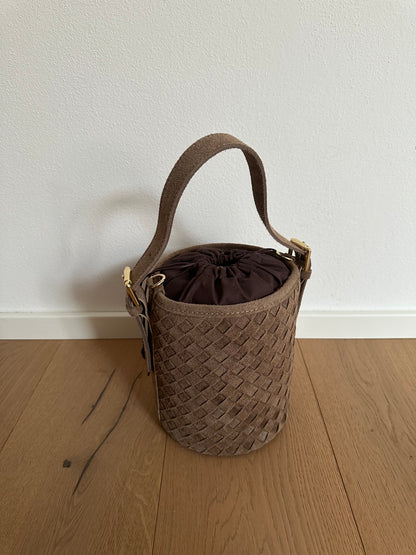 BARBARA- secchiello suede intrecciato