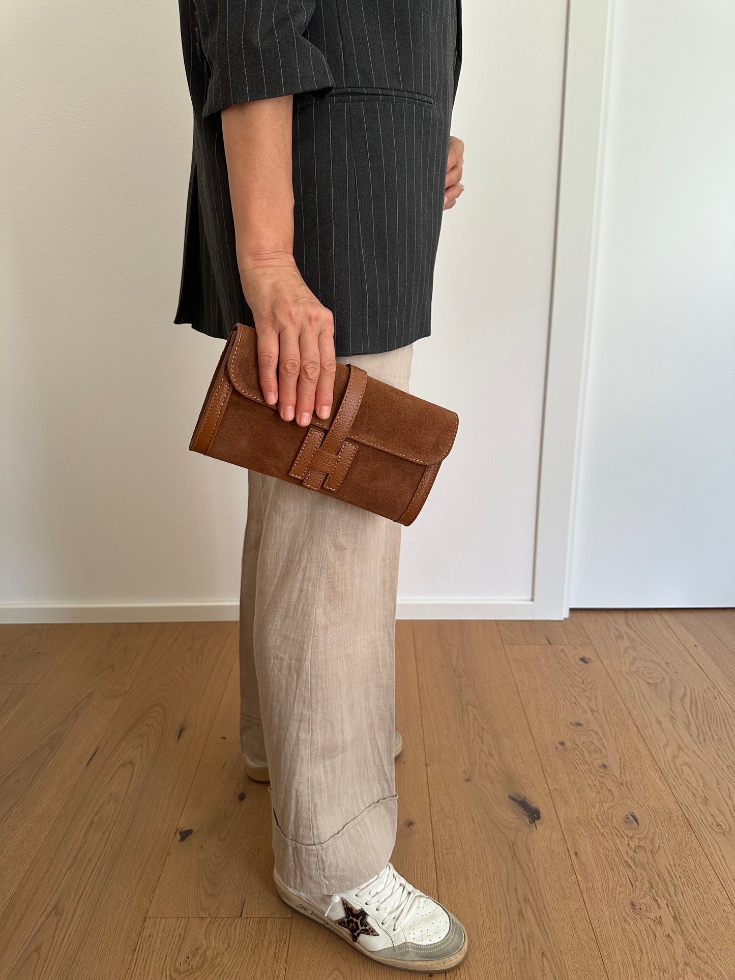 HANNAH suede- pochette con tracolla