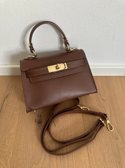MINI K- Borsa a mano in vera pelle