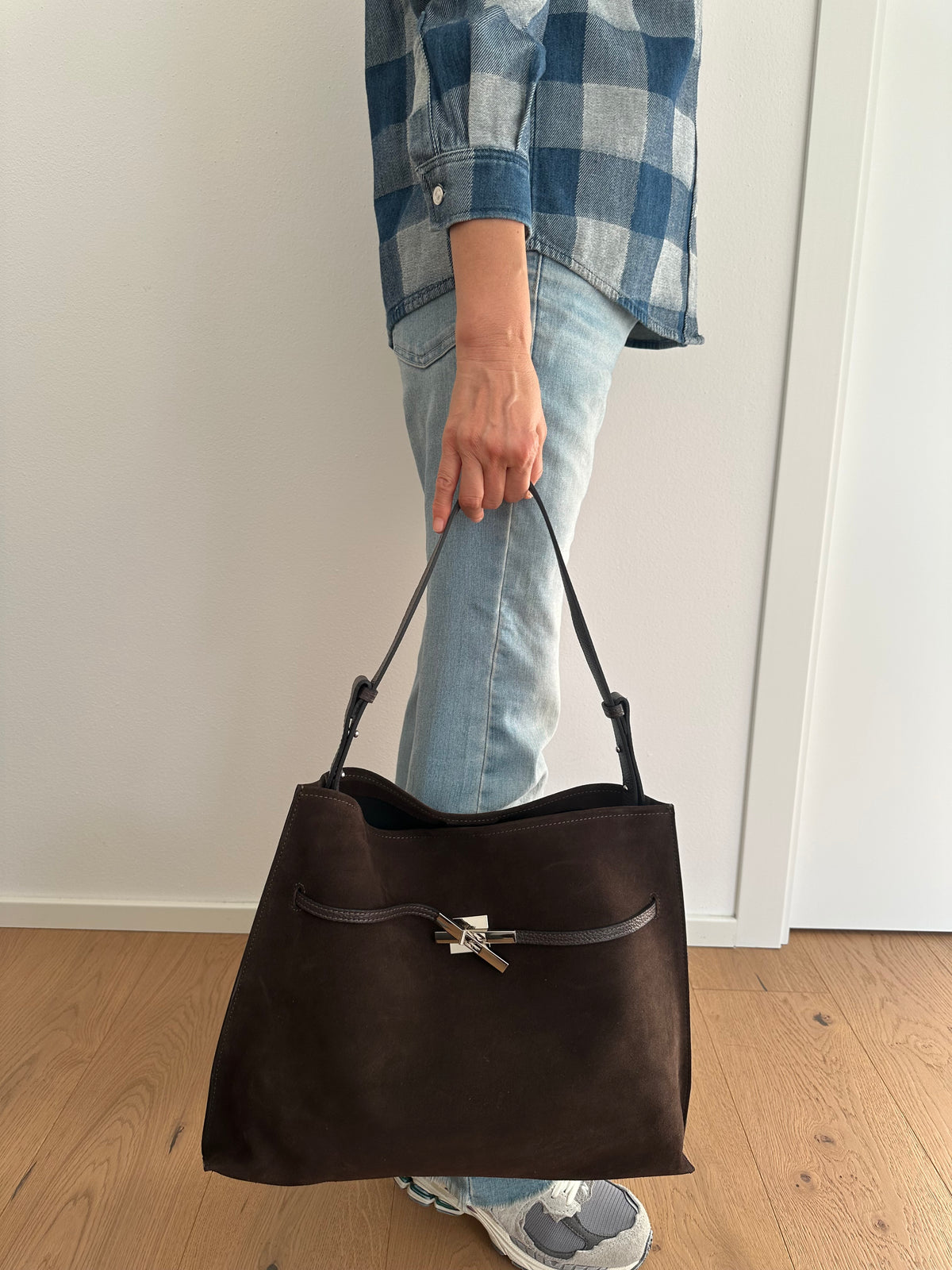 KIRA suede- borsa a spalla/ tracolla