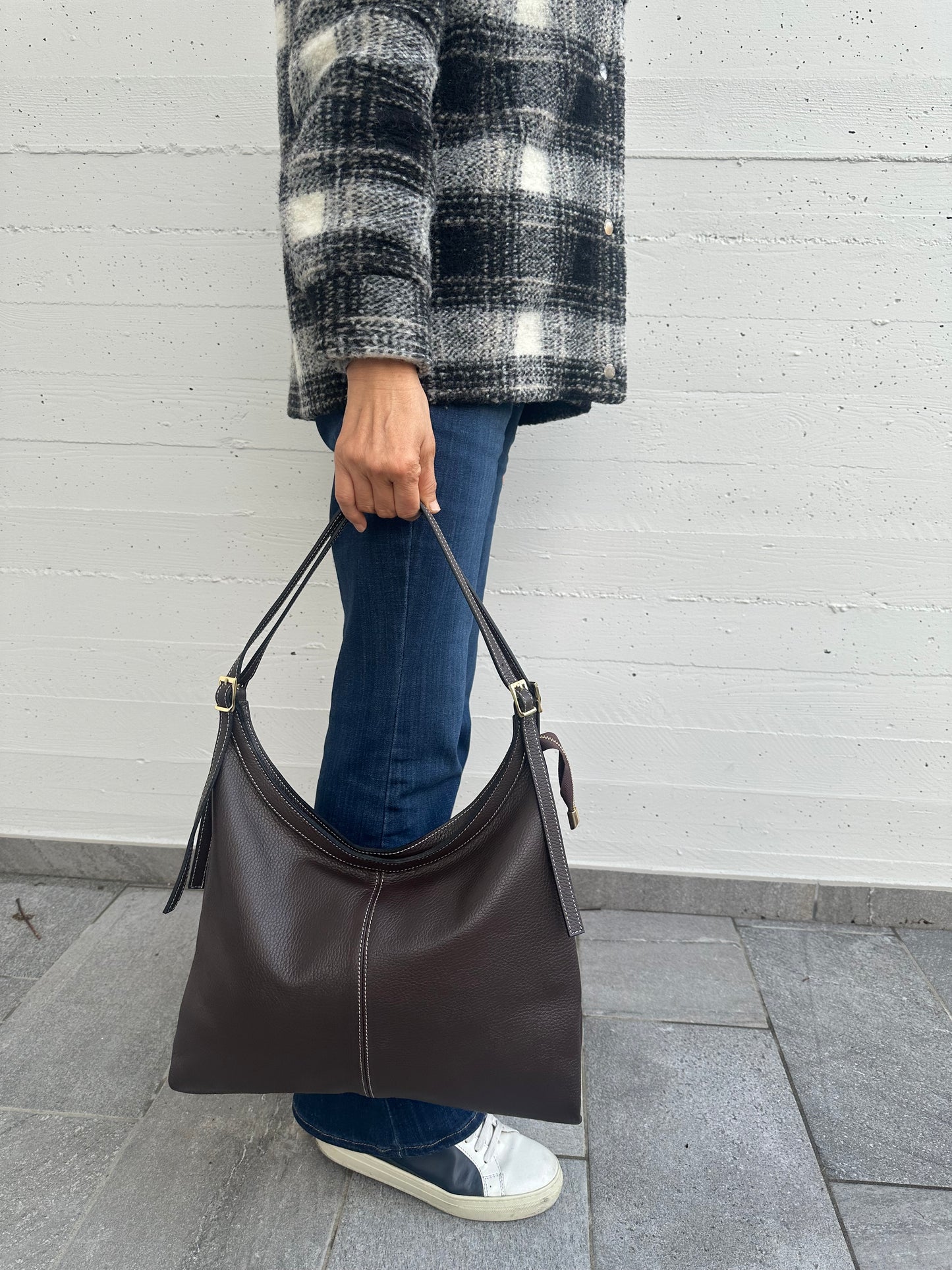 LIDIA hobo- Vera pelle