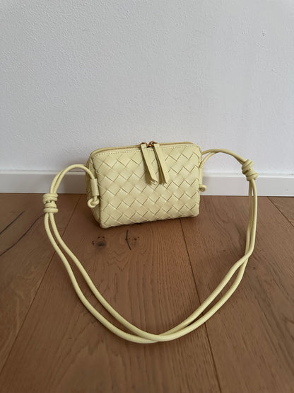 AMBRE small- Vera pelle intrecciata