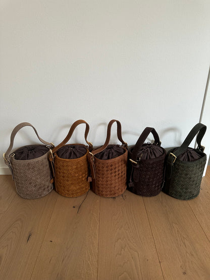 BARBARA- secchiello suede intrecciato