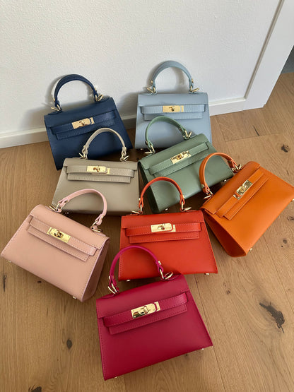 MINI K- Borsa a mano in vera pelle