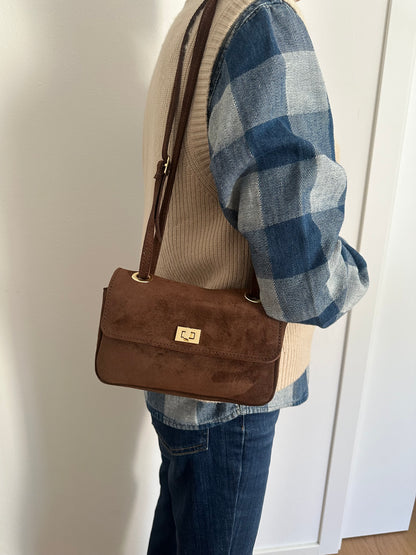 BLANCA- borsa a spalla camoscio