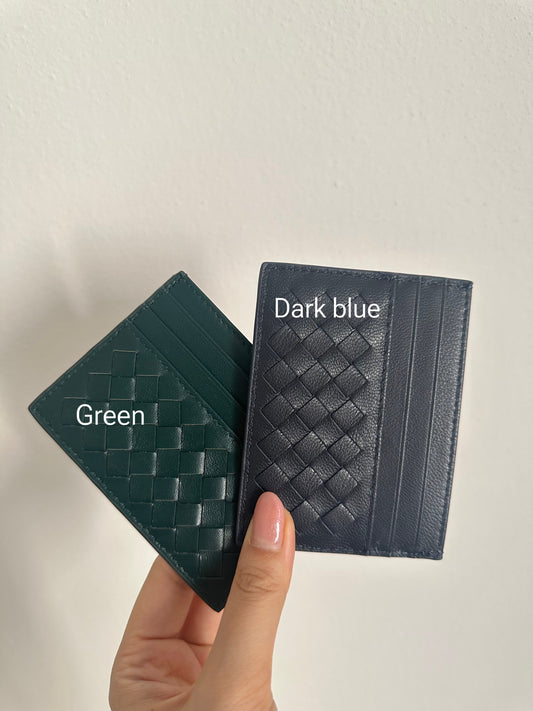 Woven cardholder - Vera pelle