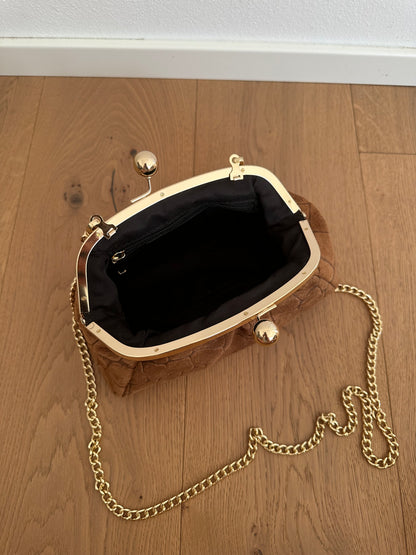 FORTUNA clutch - cocco suede