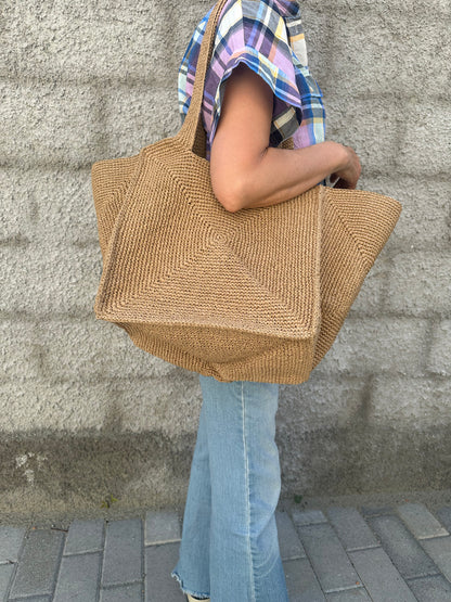 RONNY - tote artigianale rafia