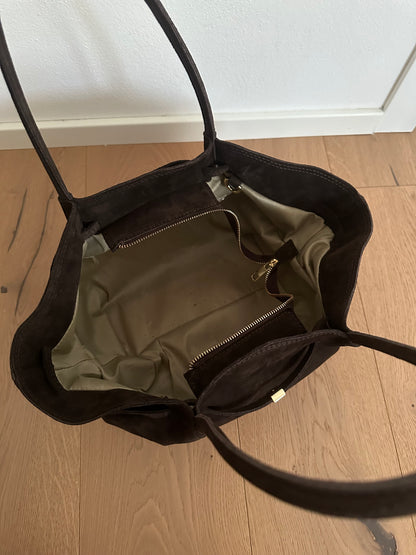 CORINNE LARGE- borsa a spalla camoscio