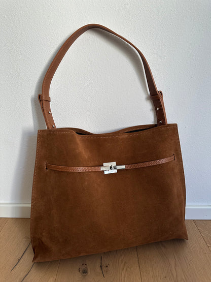 KIRA suede- borsa a spalla/ tracolla