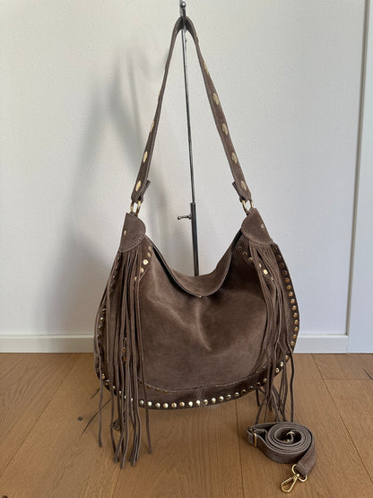 DAXY- maxi/ borsa a spalla camoscio