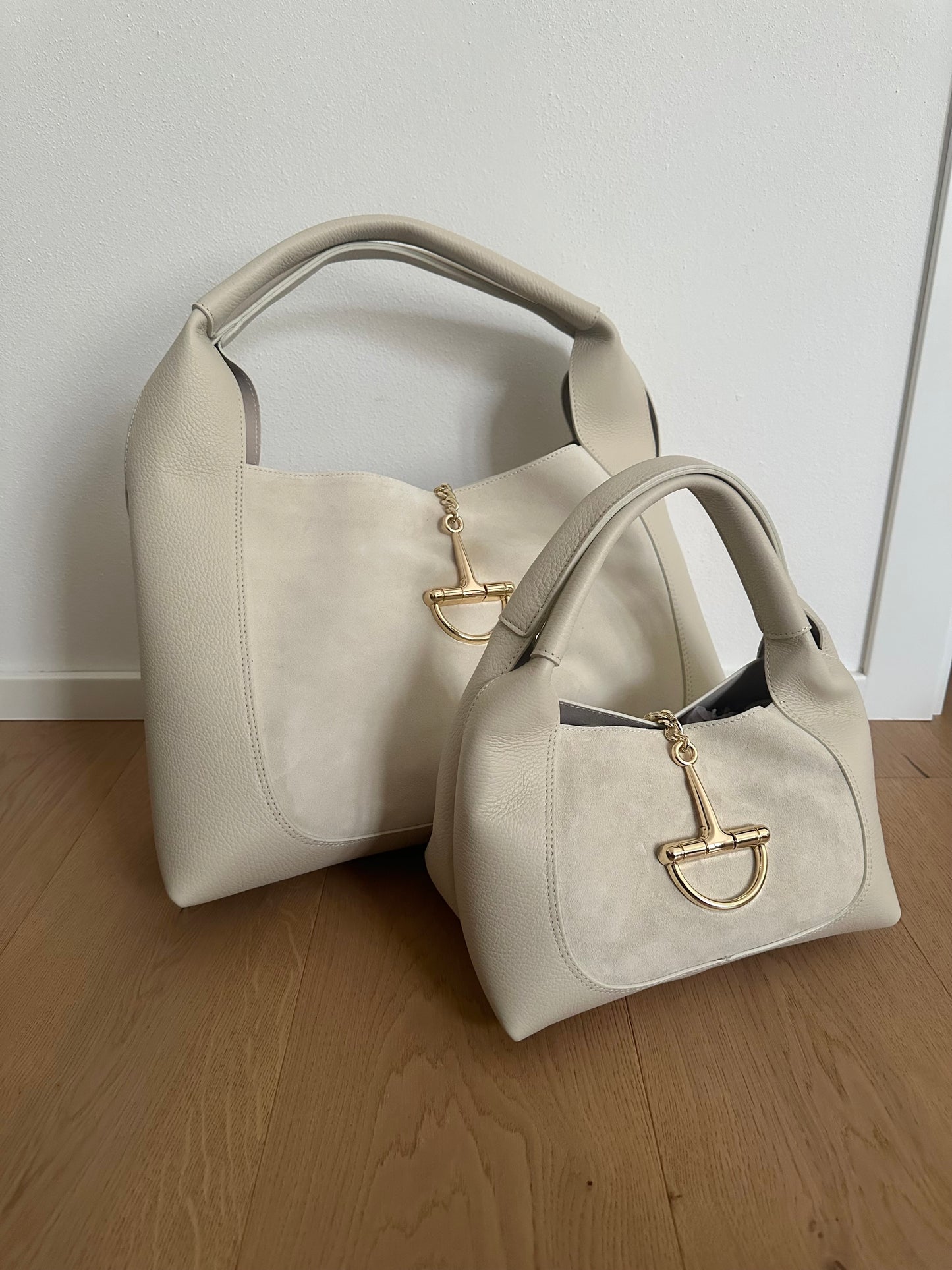 SVEVA suede- LARGE shoulder bag