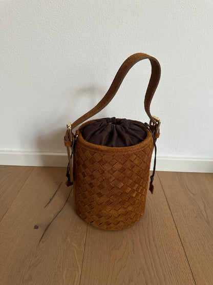 BARBARA- secchiello suede intrecciato