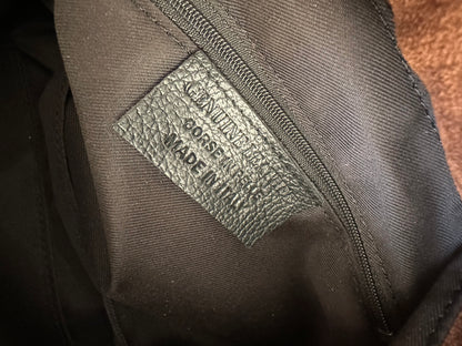 MIKA LARGE camoscio- borsa doppia tracolla