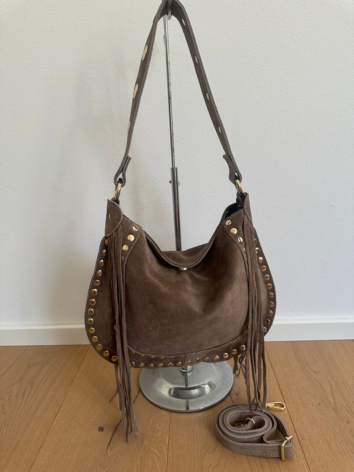 DAXY- medium/ borsa a spalla camoscio