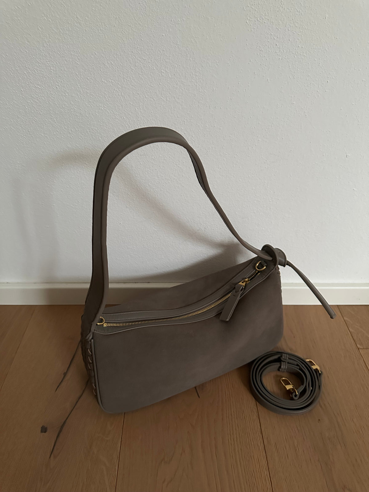 AISHA- camoscio e pelle intrecciata