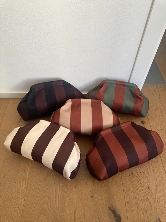 POCHETTE a righe- tracolla a catena