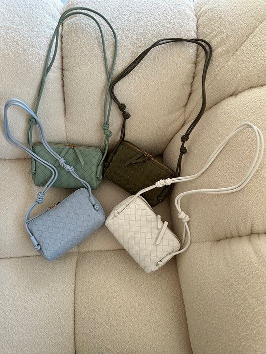 AMBRE small- Vera pelle intrecciata