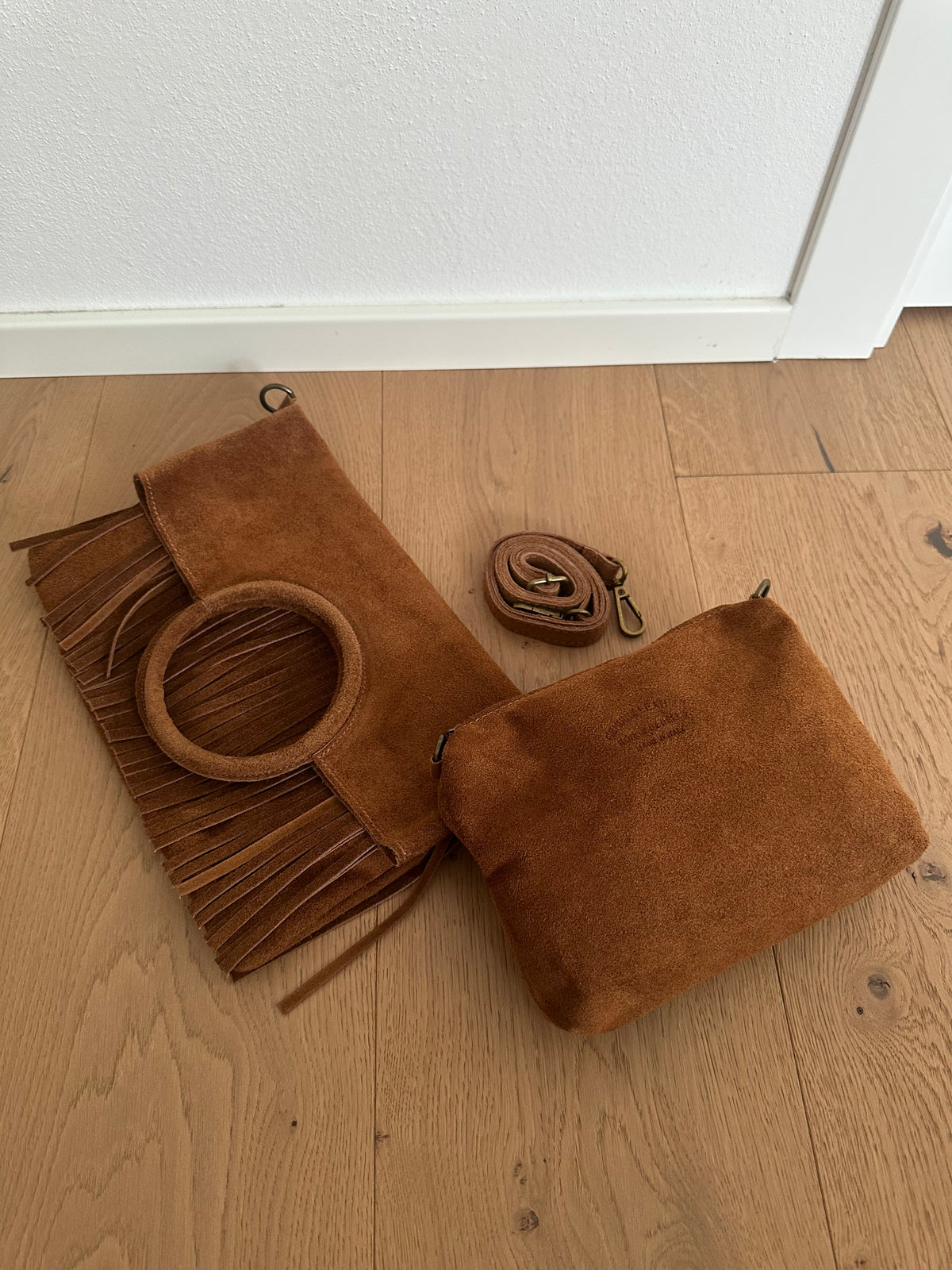 SHIRIN- camoscio frange