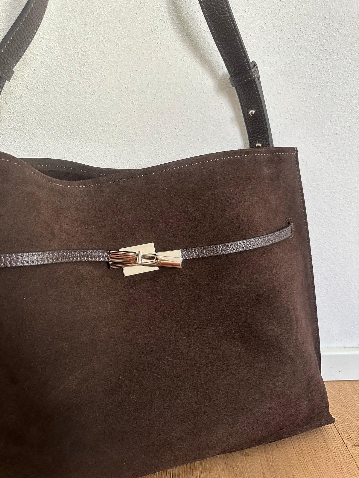 KIRA suede- borsa a spalla/ tracolla