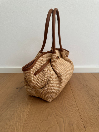 CORINNE LARGE- borsa a spalla rafia