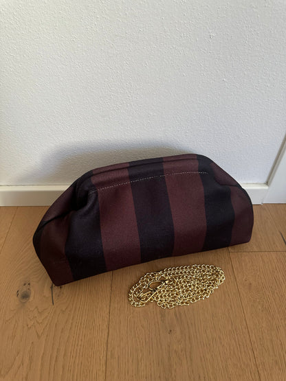 POCHETTE a righe- tracolla a catena