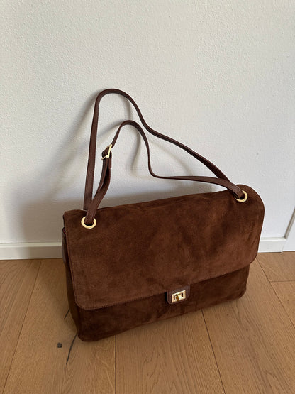 ANNABEL maxi camoscio- borsa a spalla