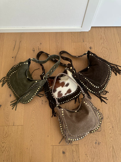 DAXY- medium/ borsa a spalla camoscio