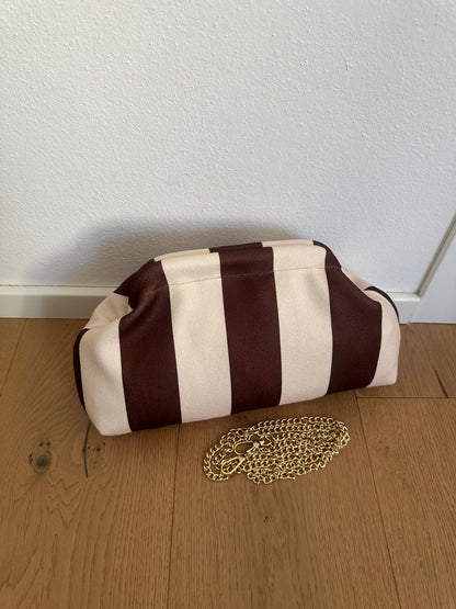 POCHETTE a righe- tracolla a catena