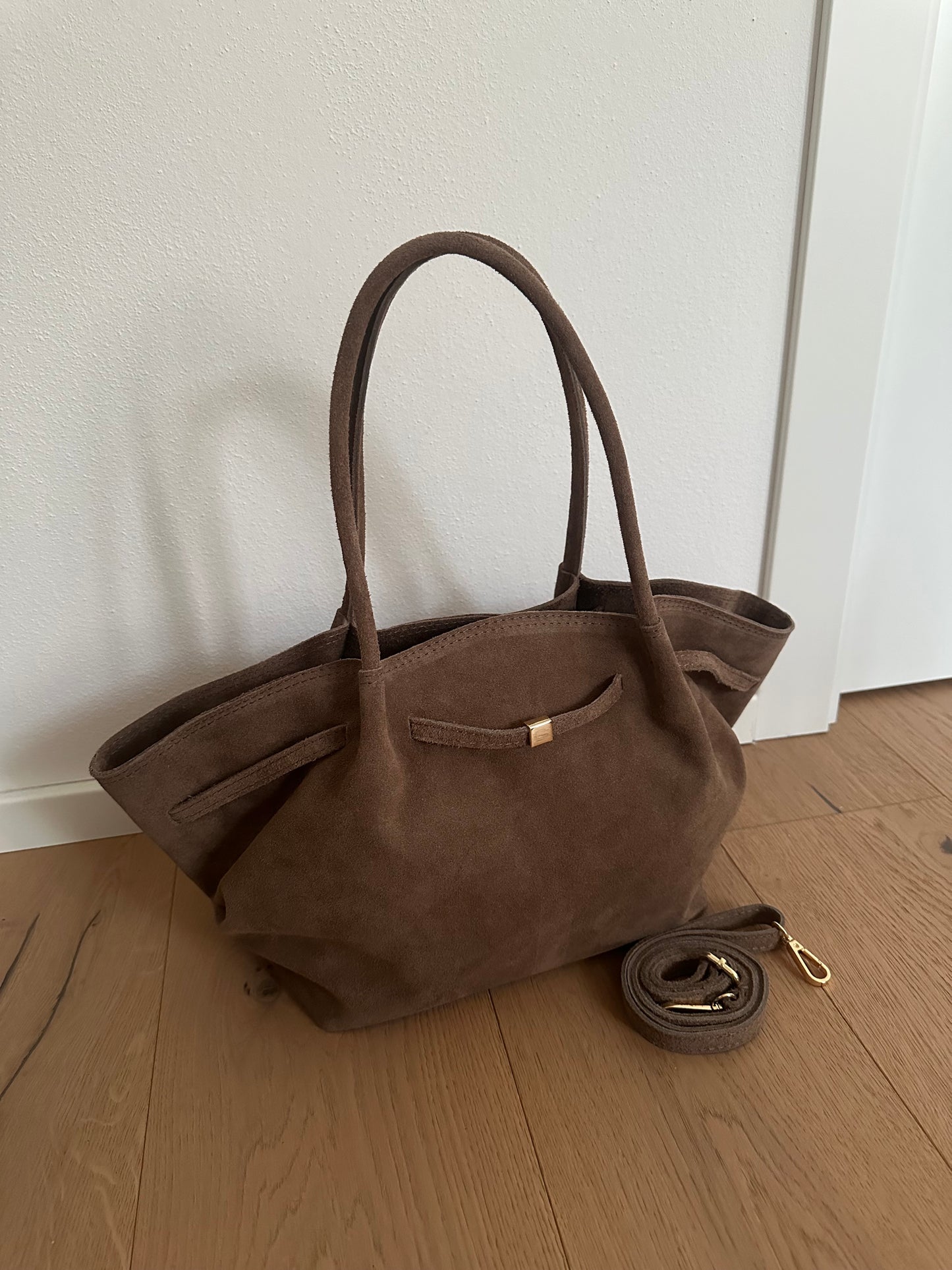 CORINNE LARGE- borsa a spalla camoscio