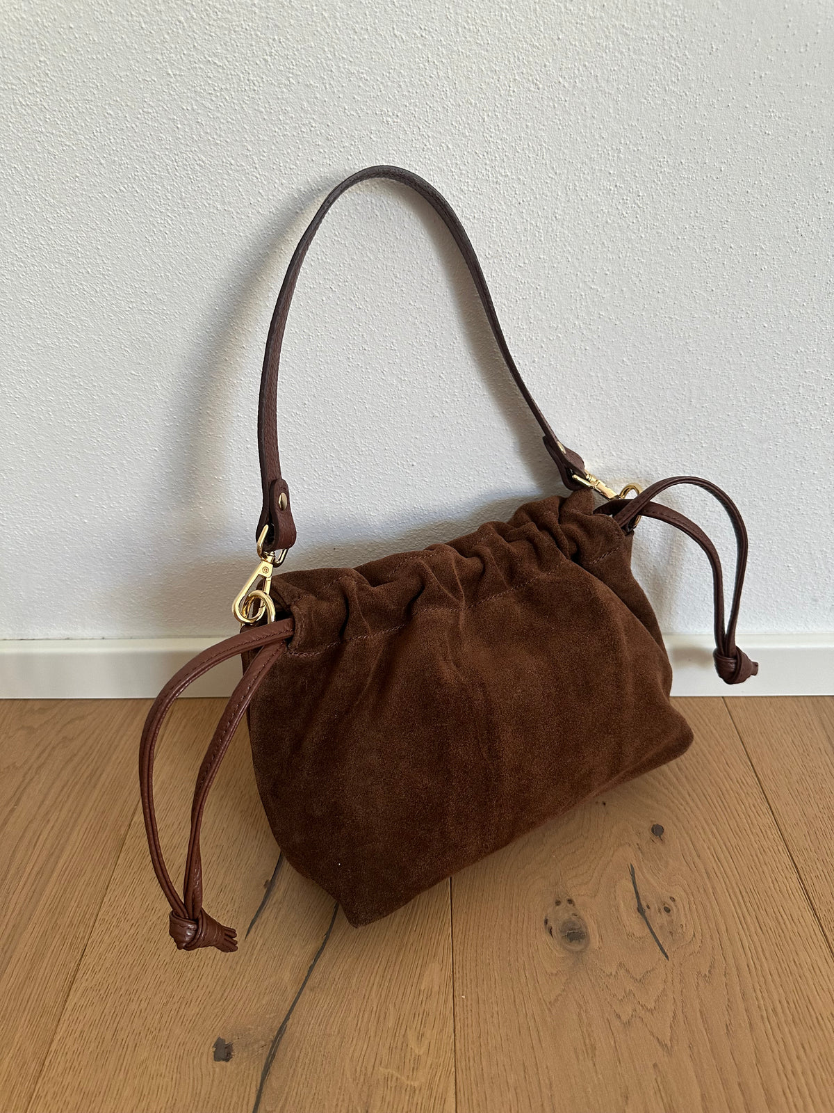 MIKA camoscio- borsa doppia tracolla