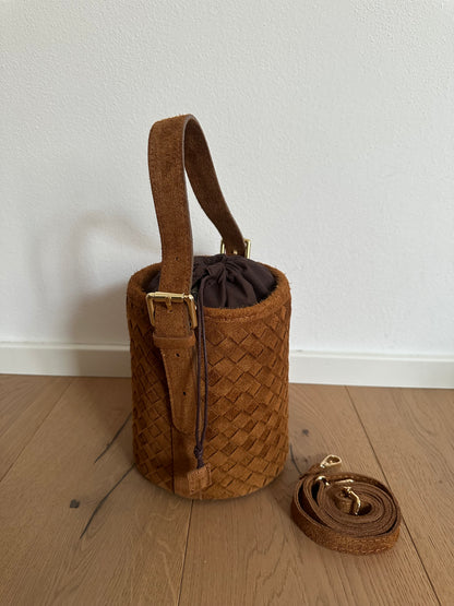 BARBARA- secchiello suede intrecciato