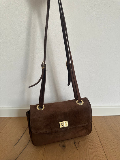 BLANCA- borsa a spalla camoscio