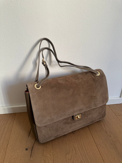 ANNABEL maxi camoscio- borsa a spalla