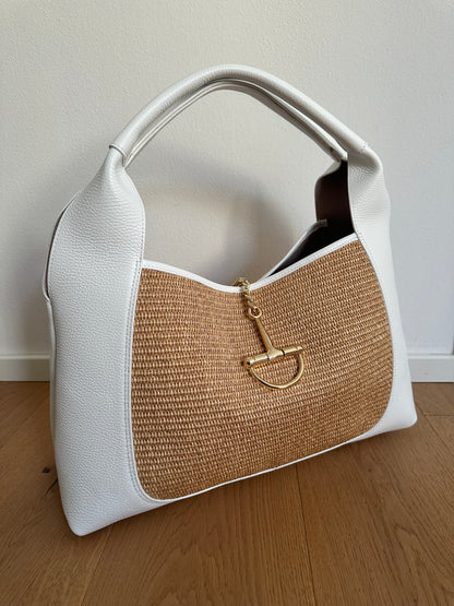 SVEVA rafia- LARGE shoulder bag