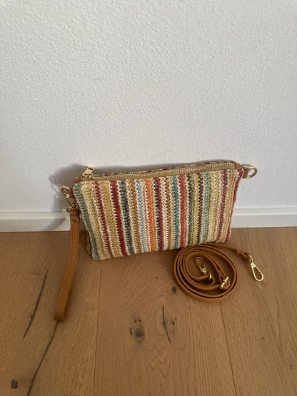 POCHETTE RAINBOW - rafia