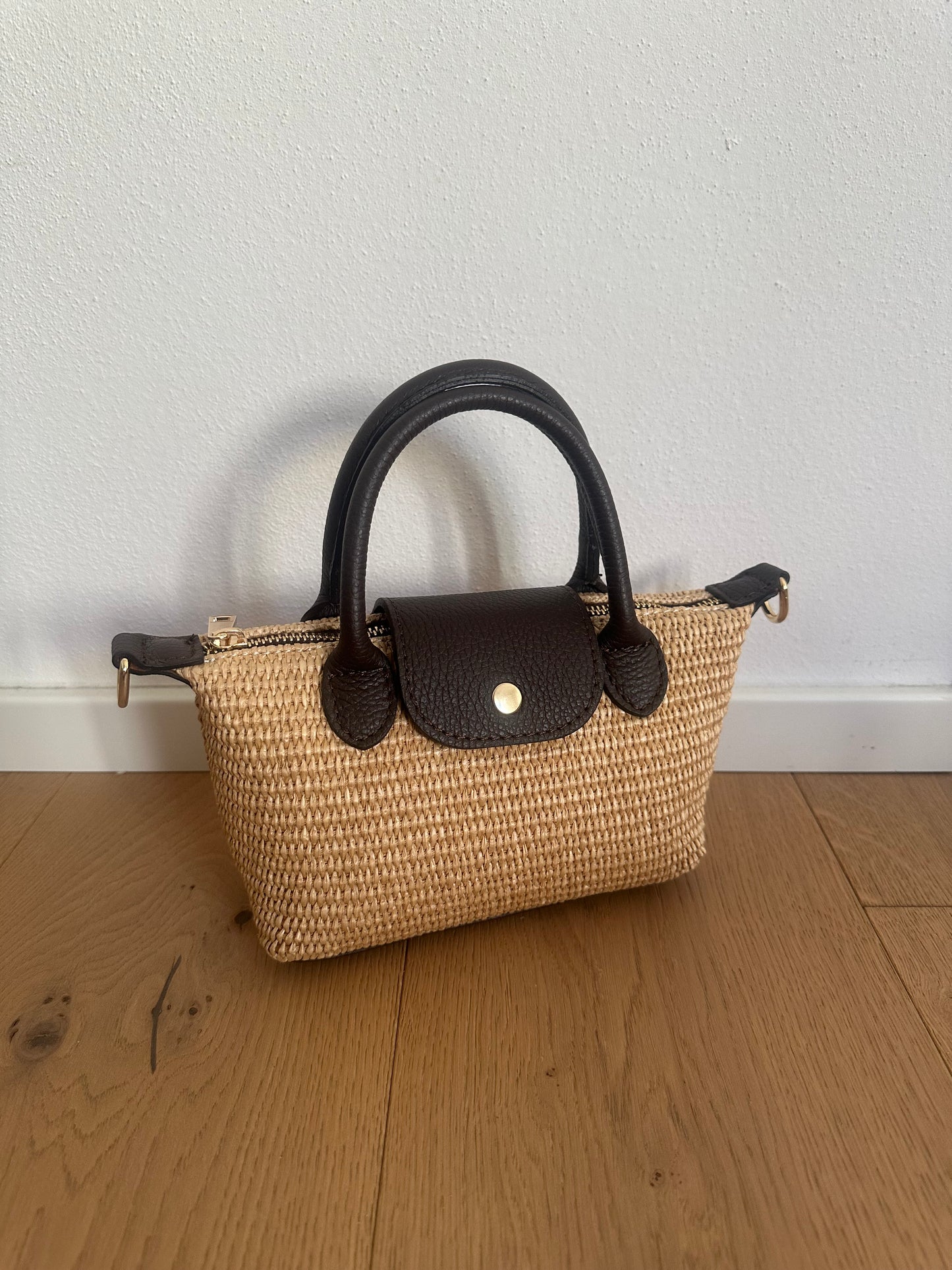 CHERIE – Raffia und echtes Leder