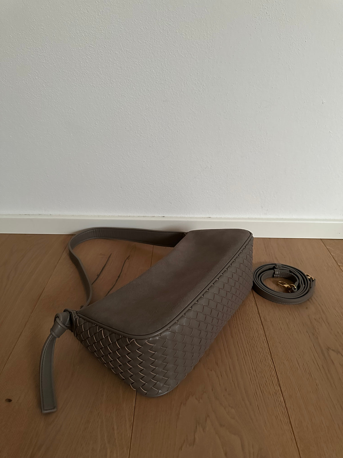 AISHA- camoscio e pelle intrecciata