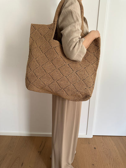 CLARISSA - tote artigianale rafia