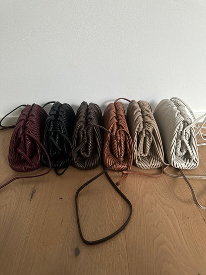 Pouch MINERVA - pelle plissettata