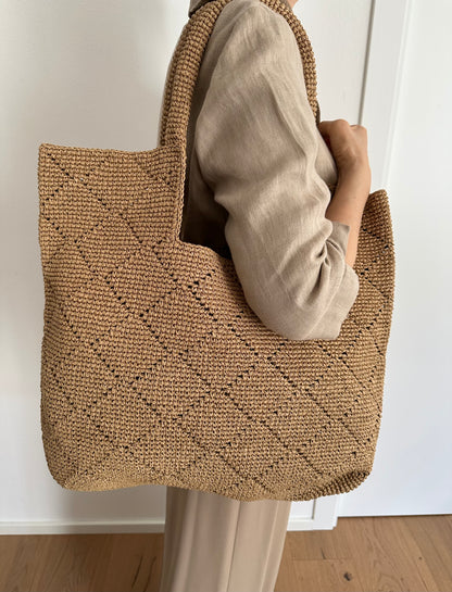 CLARISSA - tote artigianale rafia